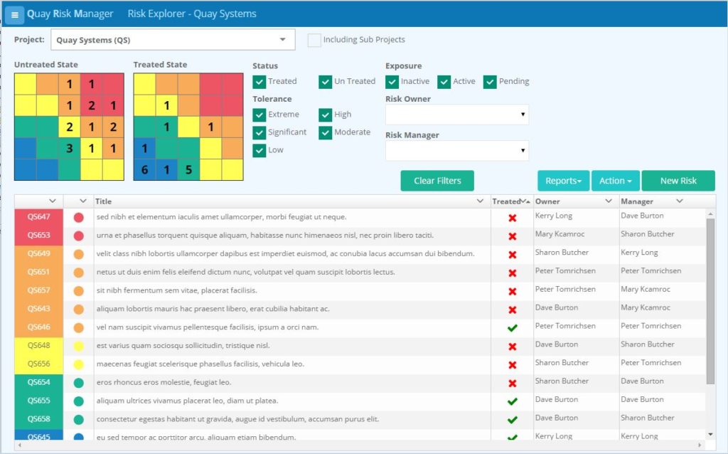 Exemple de logiciel de gestion des risques