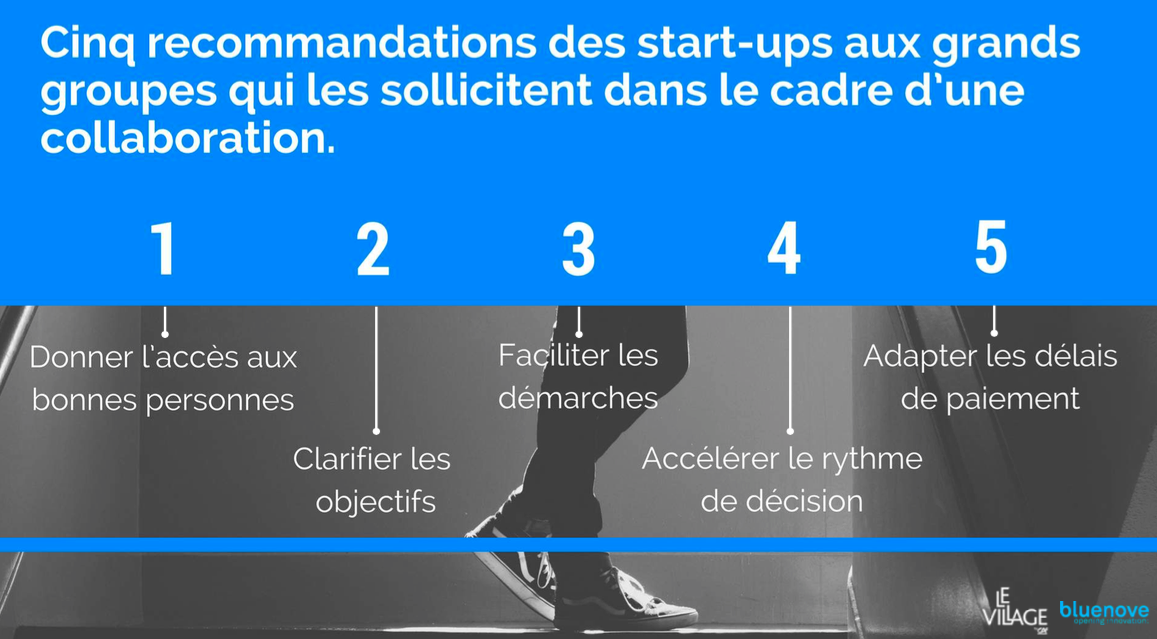 recommandations pour améliorer les relations startups et grands groupes