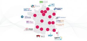 Pôles, SATT et IRT : carte des SATT en France