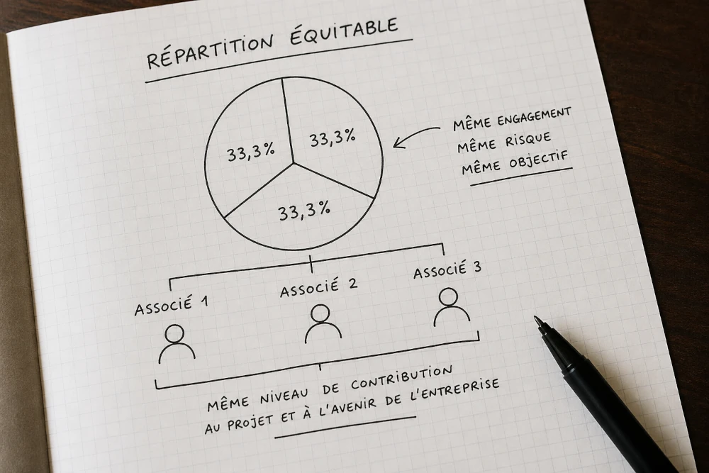 Une répartition du capital égalitaire est parfois une mauvaise idée
